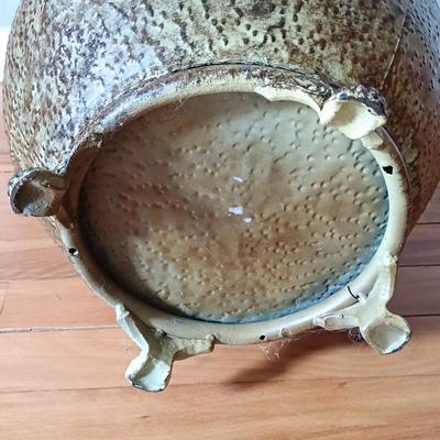 LOT 175: Metal and Pottery Plant Containers with Brass Plant Stand