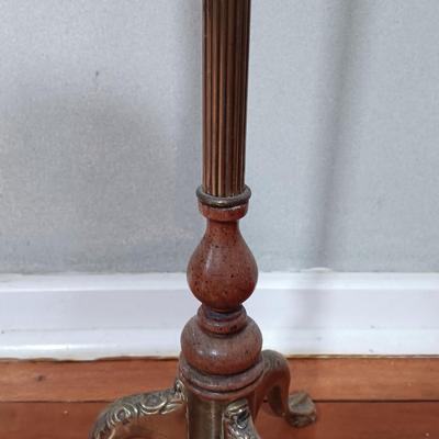 LOT 175: Metal and Pottery Plant Containers with Brass Plant Stand