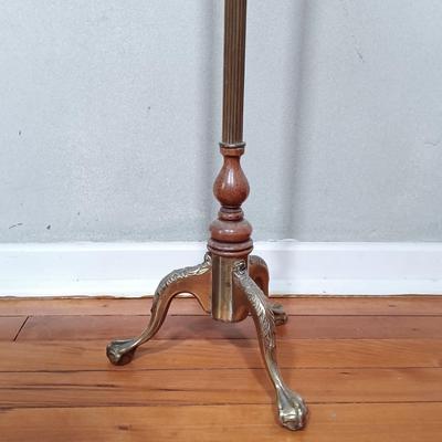 LOT 175: Metal and Pottery Plant Containers with Brass Plant Stand