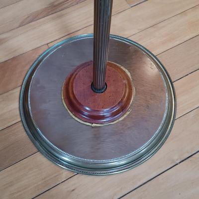 LOT 175: Metal and Pottery Plant Containers with Brass Plant Stand