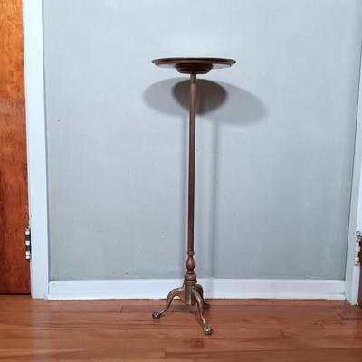 LOT 175: Metal and Pottery Plant Containers with Brass Plant Stand
