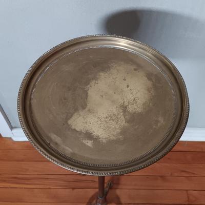 LOT 175: Metal and Pottery Plant Containers with Brass Plant Stand
