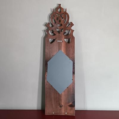 LOT 178: MCM Wood Framed Mirror