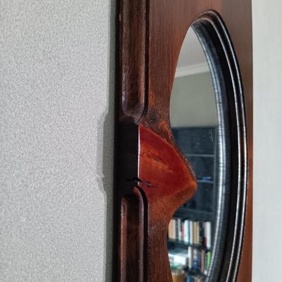 LOT 178: MCM Wood Framed Mirror