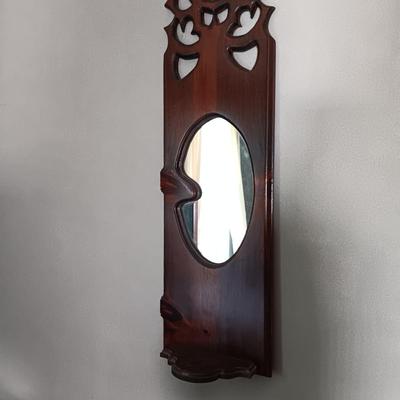 LOT 178: MCM Wood Framed Mirror