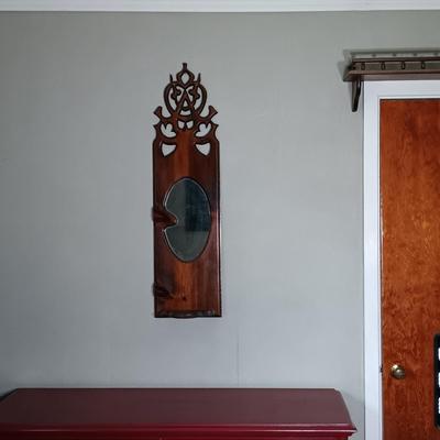LOT 178: MCM Wood Framed Mirror