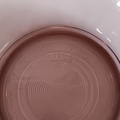 LOT 187: Purple Pyrex Mixing Bowls, Holland Mold Cabbage, Enamelware Strainer & More