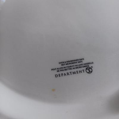LOT 188: Department 56 Santa Bowl, Godiva Mugs, Christmas Pancake Molds & More