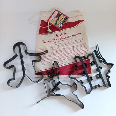 LOT 188: Department 56 Santa Bowl, Godiva Mugs, Christmas Pancake Molds & More