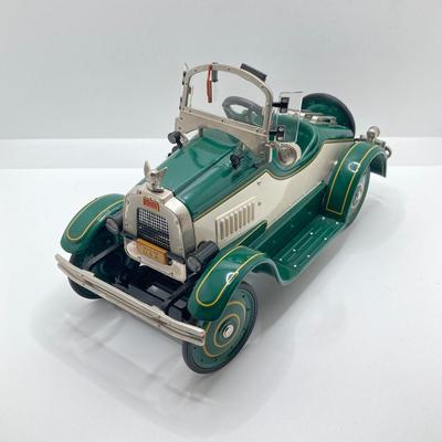 LOT 192: Vintage Automobile Decanter with Shot Glasses, Hallmark Kiddie Car Classics Toy Car, 1987 Glasstown Auto Show Paper Weight and...