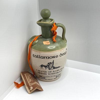 LOT 196: Vintage Ireland Decanters, McDonald Duk-It Mallard Copper Lid Tobacco Humidor, Lighters and More
