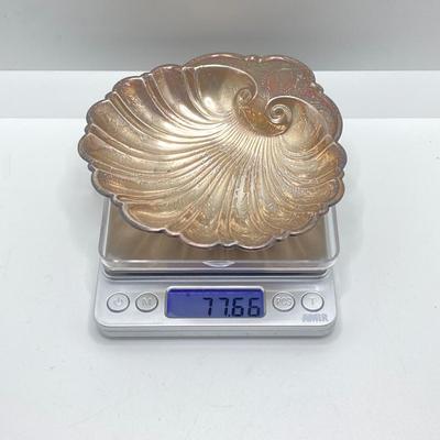 LOT 198: Gorham Sterling Silver Scalloped Clam Shell Trinket Dish along with Gregorian Copper Ashtray / Bowl and More - TW 77.66 gtw