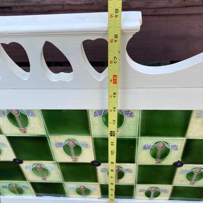 LOT 200: Architecture Salvage Tiled Framed Stand