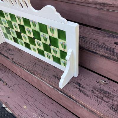 LOT 200: Architecture Salvage Tiled Framed Stand