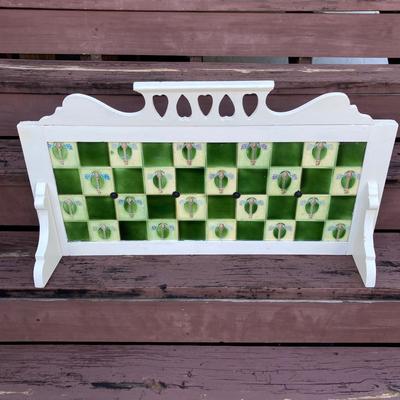 LOT 200: Architecture Salvage Tiled Framed Stand
