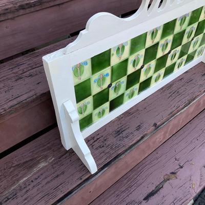 LOT 200: Architecture Salvage Tiled Framed Stand