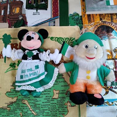 LOT 217: Irish Collection of Pottery, Linens, Celtic Cross, Books & More