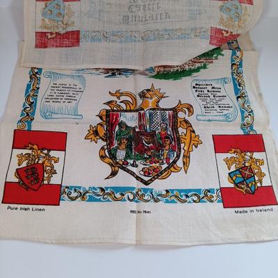 LOT 217: Irish Collection of Pottery, Linens, Celtic Cross, Books & More