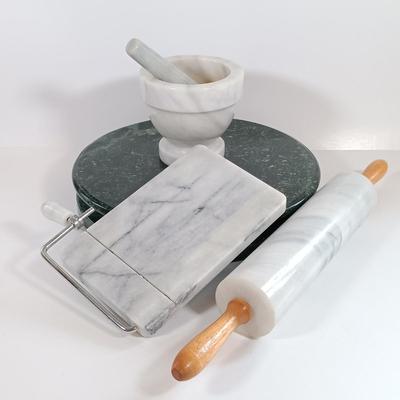 LOT 219: Collection of Marble Kitchenware