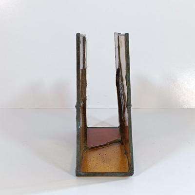 LOT 221: Stained Glass Napkin Holder and Box with Wood / Nut Shell Placemats