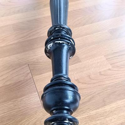 LOT 222: MCM Wooden Floor Lamp with Plant Stand