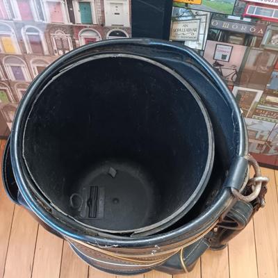 LOT 225: Golf Bag Trash Can with Golf Book and Framed Posters from Ireland
