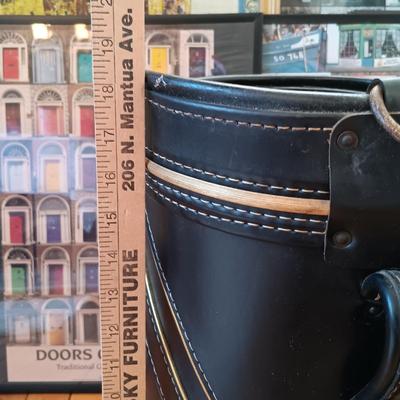 LOT 225: Golf Bag Trash Can with Golf Book and Framed Posters from Ireland