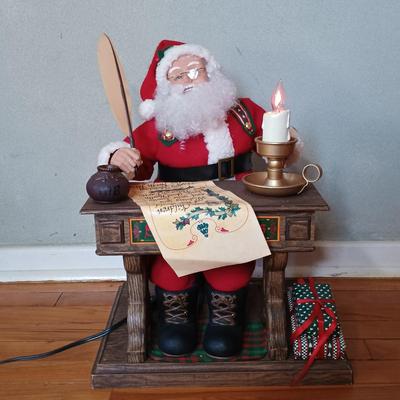 LOT 229: Animated Writing Santa with Candlelight & Christmas Carriage