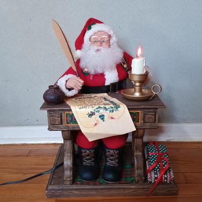 LOT 229: Animated Writing Santa with Candlelight & Christmas Carriage