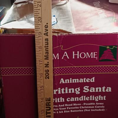 LOT 229: Animated Writing Santa with Candlelight & Christmas Carriage