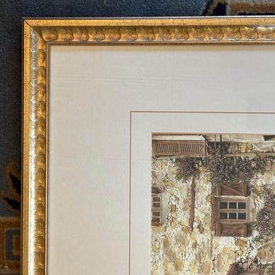 LOT 246: Signed Martin Roberts Color-Tinted Photograph: "End of the Alley"