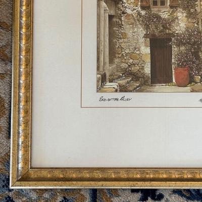 LOT 246: Signed Martin Roberts Color-Tinted Photograph: "End of the Alley"