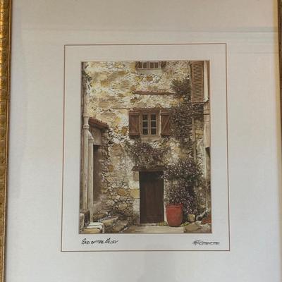 LOT 246: Signed Martin Roberts Color-Tinted Photograph: "End of the Alley"