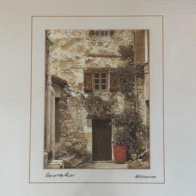 LOT 246: Signed Martin Roberts Color-Tinted Photograph: "End of the Alley"