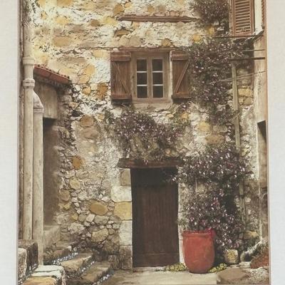 LOT 246: Signed Martin Roberts Color-Tinted Photograph: "End of the Alley"