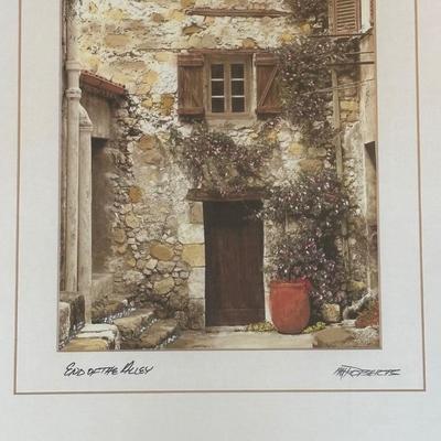 LOT 246: Signed Martin Roberts Color-Tinted Photograph: "End of the Alley"