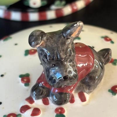 LOT 247: Collection of Irish Holiday Ornaments, Irish Coffee Stemware, Mary Engelbreit Scottie Dog Holiday Teapot