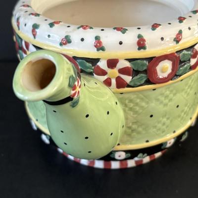 LOT 247: Collection of Irish Holiday Ornaments, Irish Coffee Stemware, Mary Engelbreit Scottie Dog Holiday Teapot