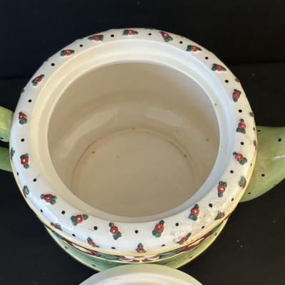 LOT 247: Collection of Irish Holiday Ornaments, Irish Coffee Stemware, Mary Engelbreit Scottie Dog Holiday Teapot