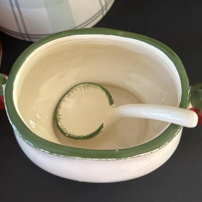 LOT 249: Anthony's Harborside Fish Grotto Seafood Restaurant Drinking/Bar Glasses, Crate & Barrel Condiment Holder, Certified...