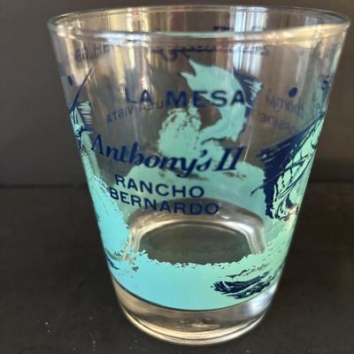 LOT 249: Anthony's Harborside Fish Grotto Seafood Restaurant Drinking/Bar Glasses, Crate & Barrel Condiment Holder, Certified...