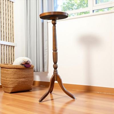 Sale Photo Thumbnail #18: Bombay Company Plant Stand/Pedestal Table  Approximately 11"X35".  Note finish damage on the top.