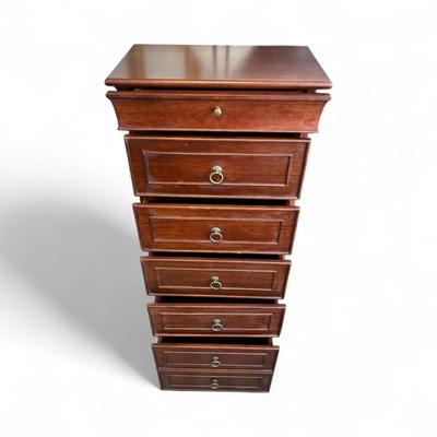 Sale Photo Thumbnail #39: Tall Chest of Drawers/Lingerie Chest/Highboy By Bombay Company.   Six Drawers.  Approximately 20"X11.5"X51.5"