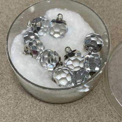 10 small Crystal beads/buttons