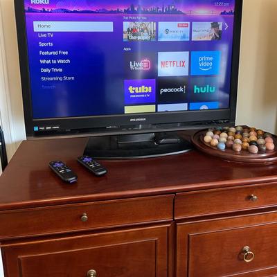 Sale Photo Thumbnail #157: Sylvania Roku 32" Flat Screen TV  With Remote Control