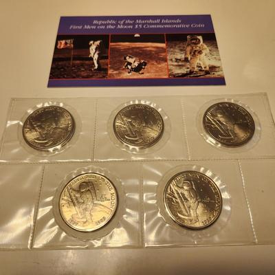 Marshall Islands Moon Man $5 Commemorative Coins