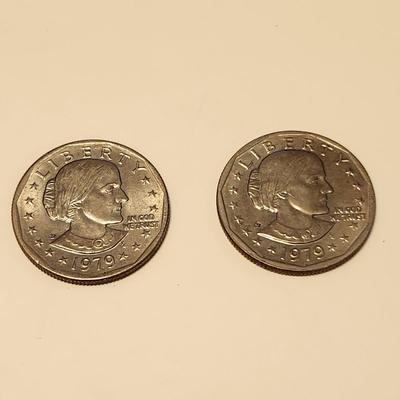 Pair of Susan B. Anthony Dollar Coins