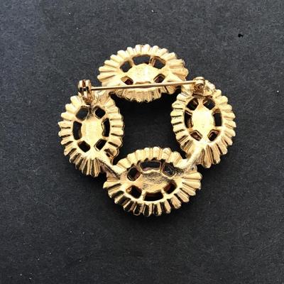 Sale Photo Thumbnail #42: Beautiful, goldtone, fashion, statement brooch. Please see attached photos.