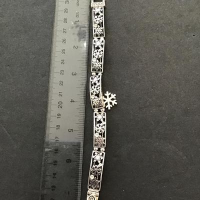 Sale Photo Thumbnail #64: Very nice Silvertone Christmas fashion statement bracelet. Please see attached photos.