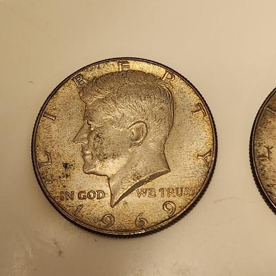Two Kennedy Half Dollars